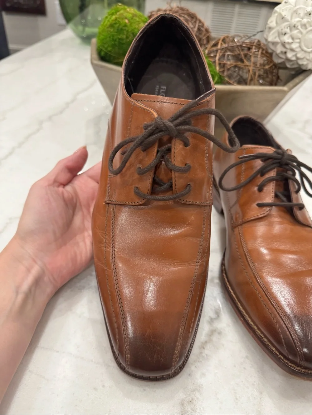 Florsheim sleek cognac